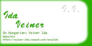 ida veiner business card